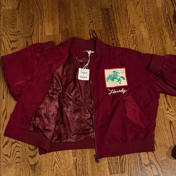 DAVI & DANI West Coast Rodeo Jacket - Wine & Cream Embroidery w/ patches medium - Picture 16 of 16